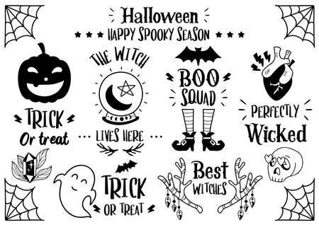 Magical halloween quote illustration Vector for banner, poster, flyerのイラスト素材