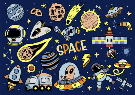 space and cosmos illustration Vector for banner, poster, flyer