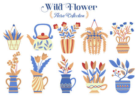 floral illustration Vector for banner, poster, flyerのイラスト素材