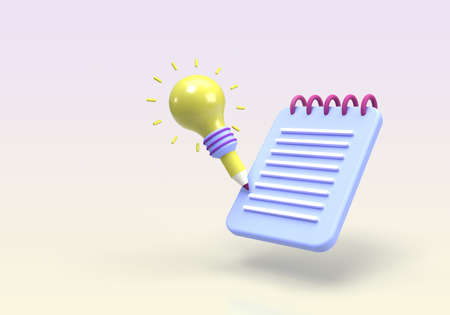 online education concept illustration for business idea concept background 3D render