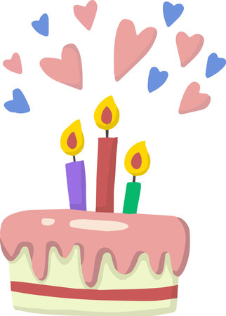 Hand Drawn wedding cake illustration isolated on backgroundのイラスト素材