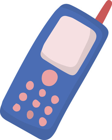 Hand Drawn cute phone illustration isolated on backgroundのイラスト素材