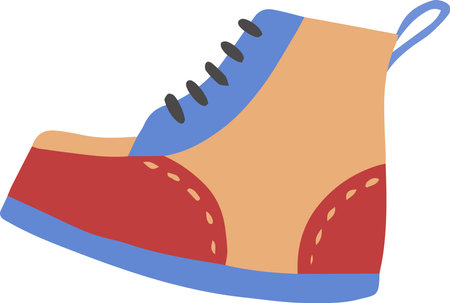 Hand Drawn hiking shoes illustration isolated on backgroundのイラスト素材