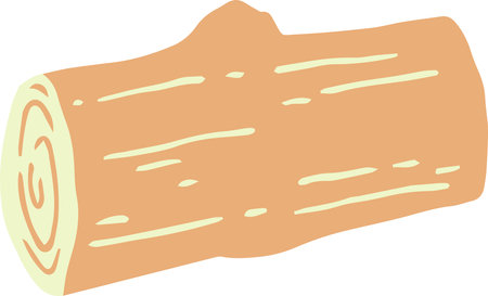 Hand Drawn timber illustration isolated on backgroundのイラスト素材