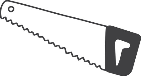 Hand Drawn saw illustration isolated on backgroundのイラスト素材
