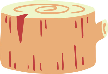 Hand Drawn timber illustration isolated on backgroundのイラスト素材