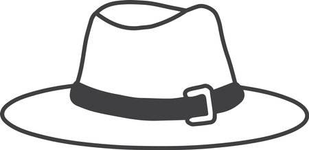 Hand Drawn cowboy hat illustration isolated on backgroundのイラスト素材