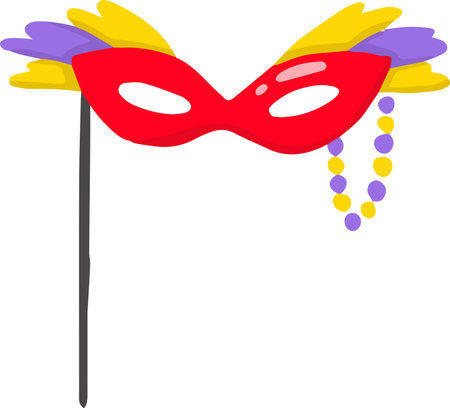 Hand Drawn party mask illustration isolated on backgroundのイラスト素材