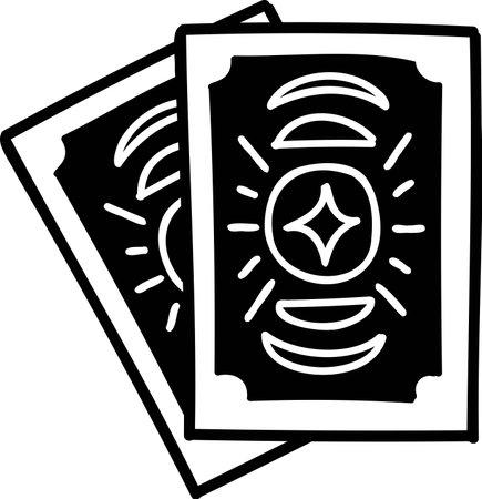 Hand Drawn cute Prediction card illustration isolated on backgroundのイラスト素材