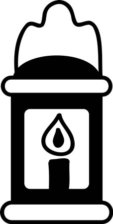 Hand Drawn cute lantern illustration isolated on backgroundのイラスト素材