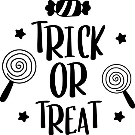 trick or treat lettering illustration isolated on backgroundのイラスト素材
