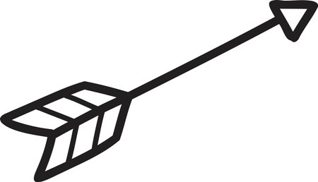 Hand Drawn bow arrow illustration isolated on backgroundのイラスト素材