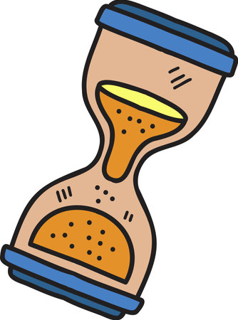 Hand Drawn sandglass illustration isolated on backgroundのイラスト素材