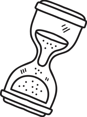 Hand Drawn sandglass illustration isolated on backgroundのイラスト素材