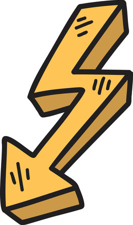 Hand Drawn arrow illustration isolated on backgroundのイラスト素材