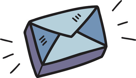 Hand Drawn envelope illustration isolated on backgroundのイラスト素材