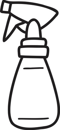 Hand Drawn Spray bottle illustration isolated on backgroundのイラスト素材