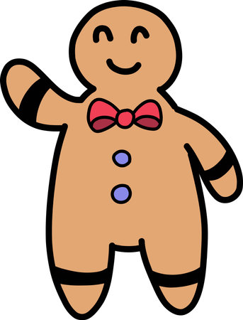 Hand Drawn Christmas baking illustration isolated on backgroundのイラスト素材