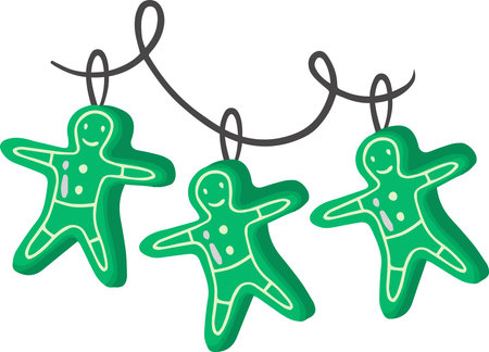 Hand Drawn Christmas baking illustration isolated on backgroundのイラスト素材