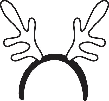 Hand Drawn reindeer headband illustration isolated on backgroundのイラスト素材
