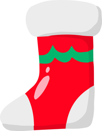 Hand Drawn christmas socks illustration isolated on backgroundのイラスト素材