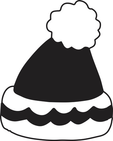 Hand Drawn christmas hat illustration isolated on backgroundのイラスト素材