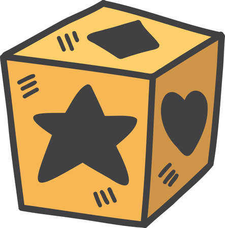 Hand Drawn cute dice illustration isolated on backgroundのイラスト素材