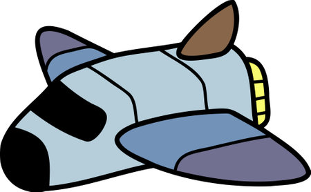 Hand Drawn cute plane illustration isolated on backgroundのイラスト素材