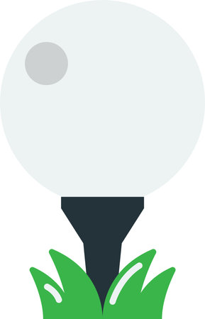 golf ball illustration in minimal style isolated on backgroundのイラスト素材