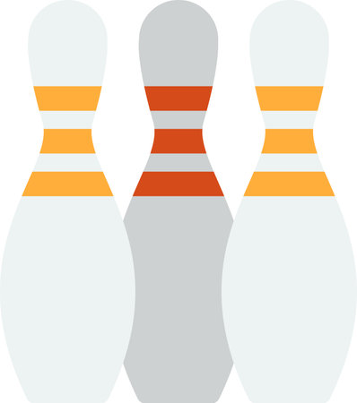 bowling illustration in minimal style isolated on backgroundのイラスト素材
