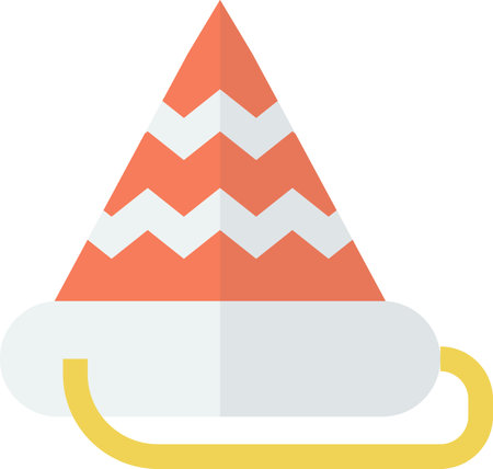 christmas hat illustration in minimal style isolated on backgroundのイラスト素材