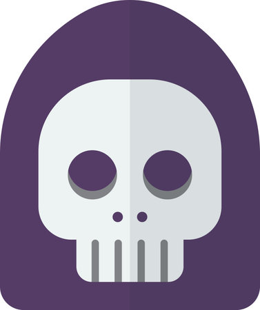 cute ghost illustration in minimal style isolated on backgroundのイラスト素材