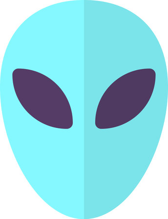 alien mask illustration in minimal style isolated on backgroundのイラスト素材