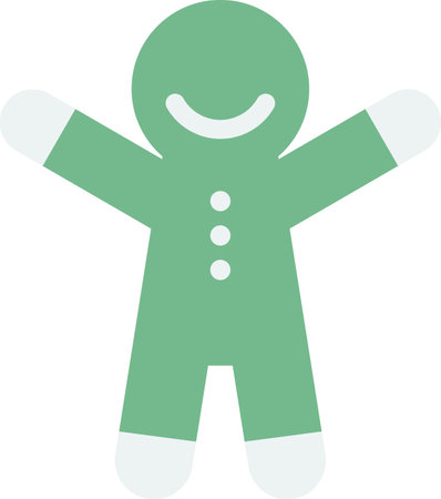 christmas gingerbread illustration in minimal style isolated on backgroundのイラスト素材