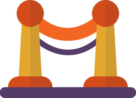 Award Fence illustration in minimal style isolated on backgroundのイラスト素材