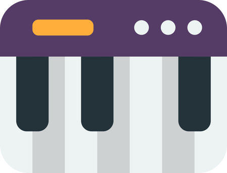 mini Piano keyboard illustration in minimal style isolated on backgroundのイラスト素材