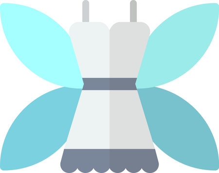 fairy and angel illustration in minimal style isolated on backgroundのイラスト素材