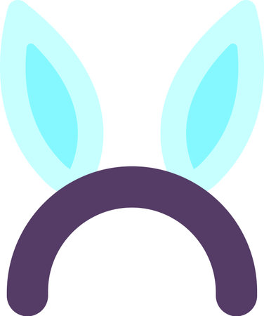 bunny ears headband illustration in minimal style isolated on backgroundのイラスト素材