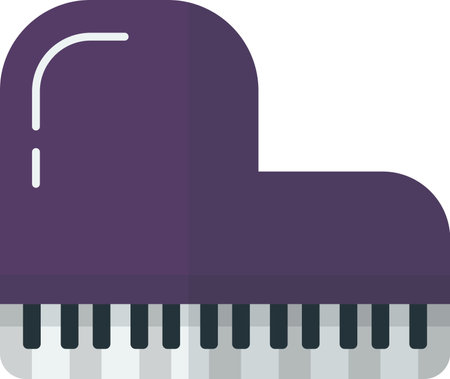 piano from top view illustration in minimal style isolated on backgroundのイラスト素材