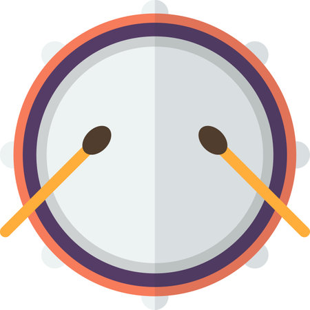 drums from top view illustration in minimal style isolated on backgroundのイラスト素材