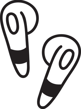 Hand Drawn wireless headphones illustration isolated on backgroundのイラスト素材