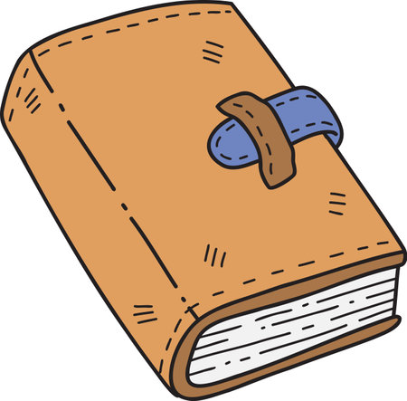 Hand Drawn cute book illustration isolated on backgroundのイラスト素材