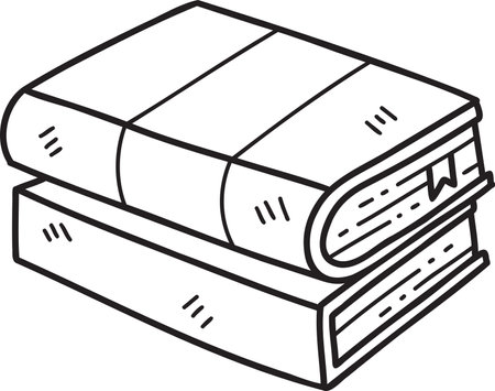Hand Drawn stack of books illustration isolated on backgroundのイラスト素材