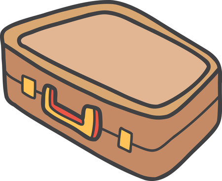 Hand Drawn business bag illustration isolated on backgroundのイラスト素材