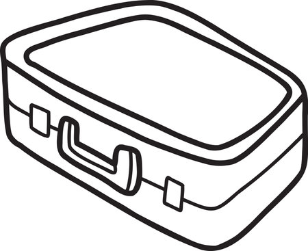 Hand Drawn business bag illustration isolated on backgroundのイラスト素材