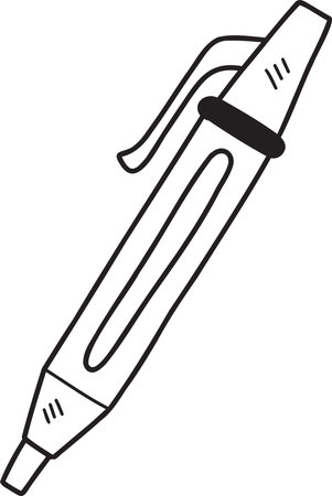 Hand Drawn cute pen illustration isolated on backgroundのイラスト素材