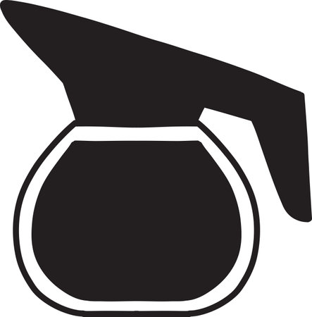 Hand Drawn coffee kettle illustration isolated on backgroundのイラスト素材