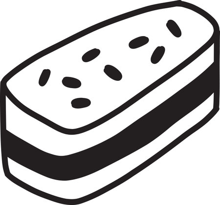 Hand Drawn sandwich illustration isolated on backgroundのイラスト素材