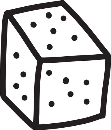 Hand Drawn sugar cubes illustration isolated on backgroundのイラスト素材