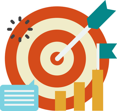Graphs and goals illustration in minimal style isolated on backgroundのイラスト素材